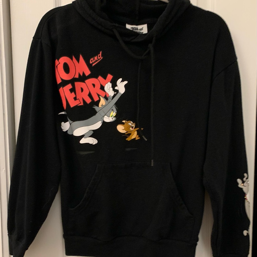 Tom & Jerry Adult Small or Youth XL Black Hoodie